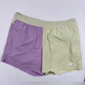 The North Face Wander ShortsWomen’s XL Purple Green Colorblock Running